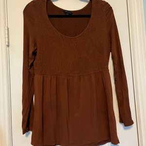 American Eagle | Brown Ruched Top